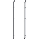 Descentes de gouttières grises pour abri de jardin Roka et Kosto X-METAL