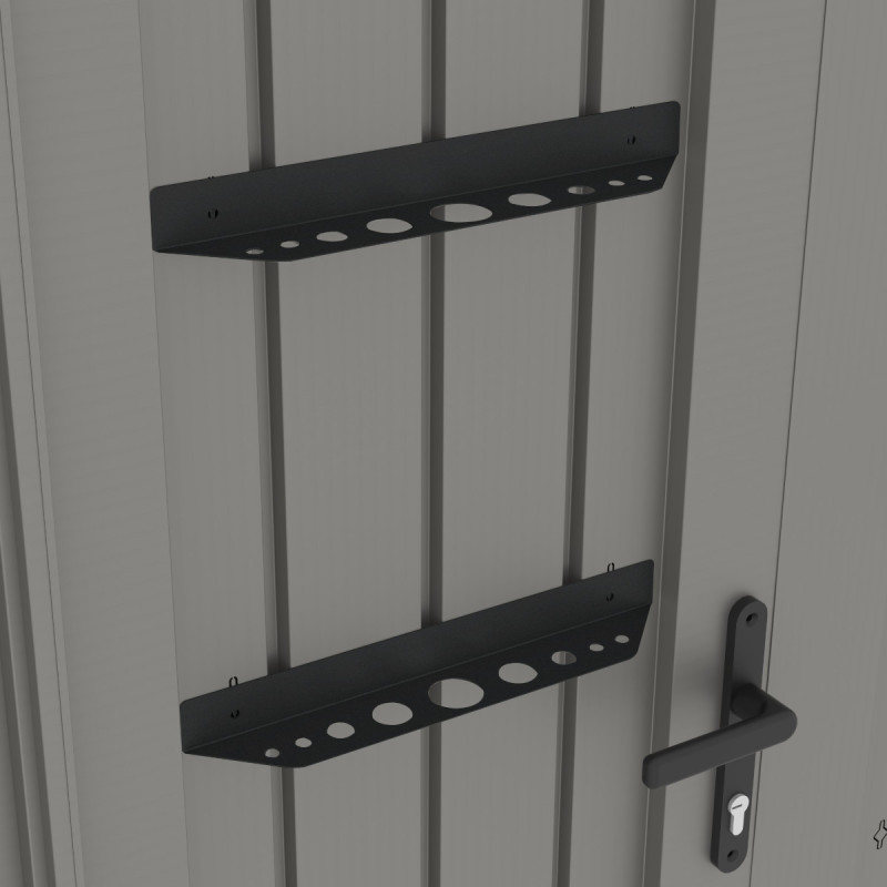 Porte outils pour abris haut de gamme en métal anthracite Kosto - X-METAL