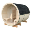 Sauna tonneau Anita - 2 à 4 places - bois massif 42mm - poêle inclus - Palmako