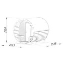 Sauna tonneau Anita - 2 à 4 places - bois massif 42mm - poêle inclus - Palmako