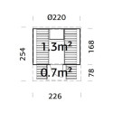 Sauna tonneau Anita - 2 à 4 places - bois massif 42mm - poêle inclus - Palmako