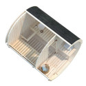 Sauna tonneau Anita - 2 à 4 places - bois massif 42mm - poêle inclus - Palmako