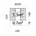 Sauna tonneau Anita - 2 à 4 places - bois massif 42mm - façade vitrée - poêle inclus - Palmako