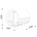 Sauna tonneau Anita - 4 à 6 places - bois massif 42mm - poêle inclus - Palmako