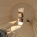 Sauna tonneau Anita - 4 à 6 places - bois massif 42mm - poêle inclus - Palmako