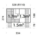 Sauna tonneau Anette avec vestibule - 5 à 6 places - bois massif 42mm - poêle inclus - Palmako