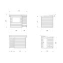 Sauna Sanna - 2 à 4 places - bois massif 44mm - poêle inclus - Palmako