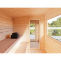 Sauna Sanna avec vestibule - 2 à 4 places - bois massif 44mm - poêle inclus - Palmako