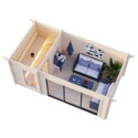 Sauna Sanna avec grand vestibule - 2 à 4 places - bois massif 44mm - poêle inclus - Palmako