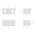 Sauna Sanna avec grand vestibule en double vitrage - 2 à 4 places - bois massif 44mm - poêle inclus - Palmako