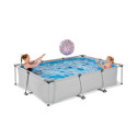 Piscine hors sol rectangulaire Soft Grey 300x200x65cm avec pompe filtrante – Exit Toys