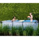 Piscine hors sol rectangulaire Soft Grey 300x200x65cm avec pompe filtrante – Exit Toys