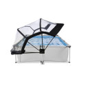 Piscine hors sol rectangulaire Soft Grey 300x200x65cm avec pompe filtrante et dôme – Exit Toys