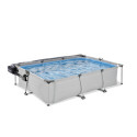 Piscine hors sol rectangulaire Soft Grey 300x200x65cm avec pompe filtrante et dôme – Exit Toys