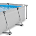 Piscine hors sol rectangulaire Soft Grey 300x200x65cm avec pompe filtrante et voile d'ombrage – Exit Toys