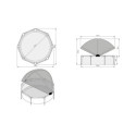 Piscine hors sol ronde Stone ø300x76cm avec pompe filtrante et voile d'ombrage – Exit Toys