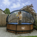 Piscine hors sol ronde Wood ø300x76cm avec pompe filtrante et dôme – Exit Toys