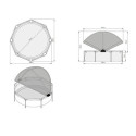 Piscine hors sol ronde Wood ø300x76cm avec pompe filtrante et voile d'ombrage – Exit Toys