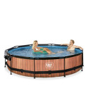 Piscine hors sol ronde Wood ø360x76cm avec pompe filtrante et dôme – Exit Toys