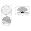 Piscine hors sol ronde Wood ø360x76cm avec pompe filtrante et voile d'ombrage – Exit Toys