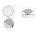 Piscine hors sol ronde Stone ø244x76cm avec pompe filtrante et voile d'ombrage – Exit Toys