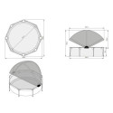 Piscine hors sol ronde Wood ø244x76cm avec pompe filtrante et voile d'ombrage – Exit Toys