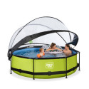 Piscine hors sol ronde Lime ø300x76cm avec pompe filtrante et dôme – Exit Toys