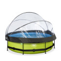 Piscine hors sol ronde Lime ø300x76cm avec pompe filtrante et dôme – Exit Toys