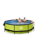 Piscine hors sol ronde Lime ø300x76cm avec pompe filtrante et dôme – Exit Toys