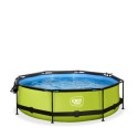 Piscine hors sol ronde Lime ø300x76cm avec pompe filtrante et dôme – Exit Toys