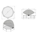 Piscine hors sol ronde Lime ø300x76cm avec pompe filtrante et voile d'ombrage – Exit Toys