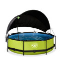 Piscine hors sol ronde Lime ø300x76cm avec pompe filtrante et voile d'ombrage – Exit Toys