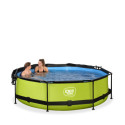 Piscine hors sol ronde Lime ø300x76cm avec pompe filtrante et voile d'ombrage – Exit Toys