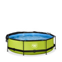 Piscine hors sol ronde Lime ø300x76cm avec pompe filtrante et voile d'ombrage – Exit Toys