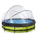 Piscine hors sol ronde Lime ø360x76cm avec pompe filtrante et dôme – Exit Toys