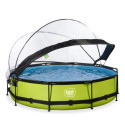 Piscine hors sol ronde Lime ø360x76cm avec pompe filtrante et dôme – Exit Toys