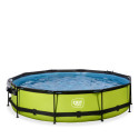Piscine hors sol ronde Lime ø360x76cm avec pompe filtrante et dôme – Exit Toys