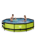 Piscine hors sol ronde Lime ø360x76cm avec pompe filtrante et dôme – Exit Toys