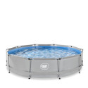 Piscine hors sol ronde Soft Grey ø360x76cm avec pompe filtrante – Exit Toys