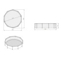 Piscine hors sol ronde Soft Grey ø360x76cm avec pompe filtrante – Exit Toys