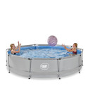Piscine hors sol ronde Soft Grey ø360x76cm avec pompe filtrante – Exit Toys