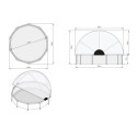 Piscine hors sol ronde Soft Grey ø360x76cm avec pompe filtrante et dôme – Exit Toys