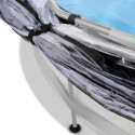 Piscine hors sol ronde Soft Grey ø360x76cm avec pompe filtrante et dôme – Exit Toys
