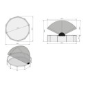 Piscine hors sol ronde Soft Grey ø360x76cm avec pompe filtrante et voile d'ombrage – Exit Toys