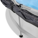 Piscine hors sol ronde Soft Grey ø360x76cm avec pompe filtrante et voile d'ombrage – Exit Toys