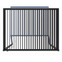Pergola bioclimatique adossée en alu gris anthracite 3x4m Ombrea	