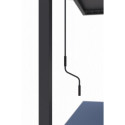 Pergola bioclimatique adossée en alu gris anthracite 3x4m Ombrea	