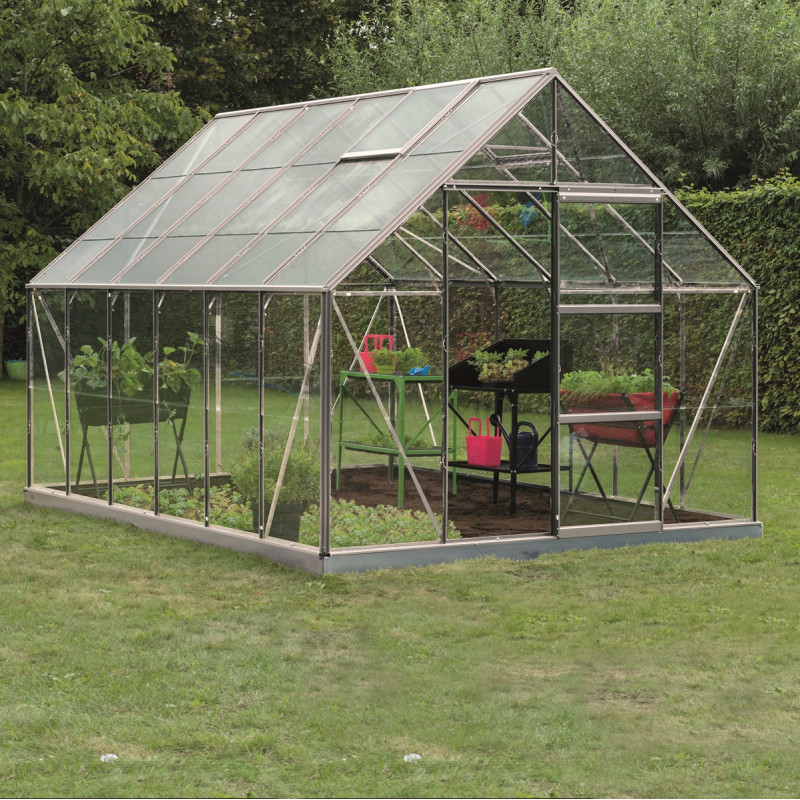 Serre Oliver Introgrow 9,9m² en aluminium et verre trempé 3mm – ACD