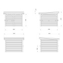 Pavillon de jardin en bois brut 9m² Lenna - madriers 28mm - Palmako