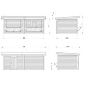 Stand de vente en bois brut 17,64m² Lenna - madriers 28mm - Palmako